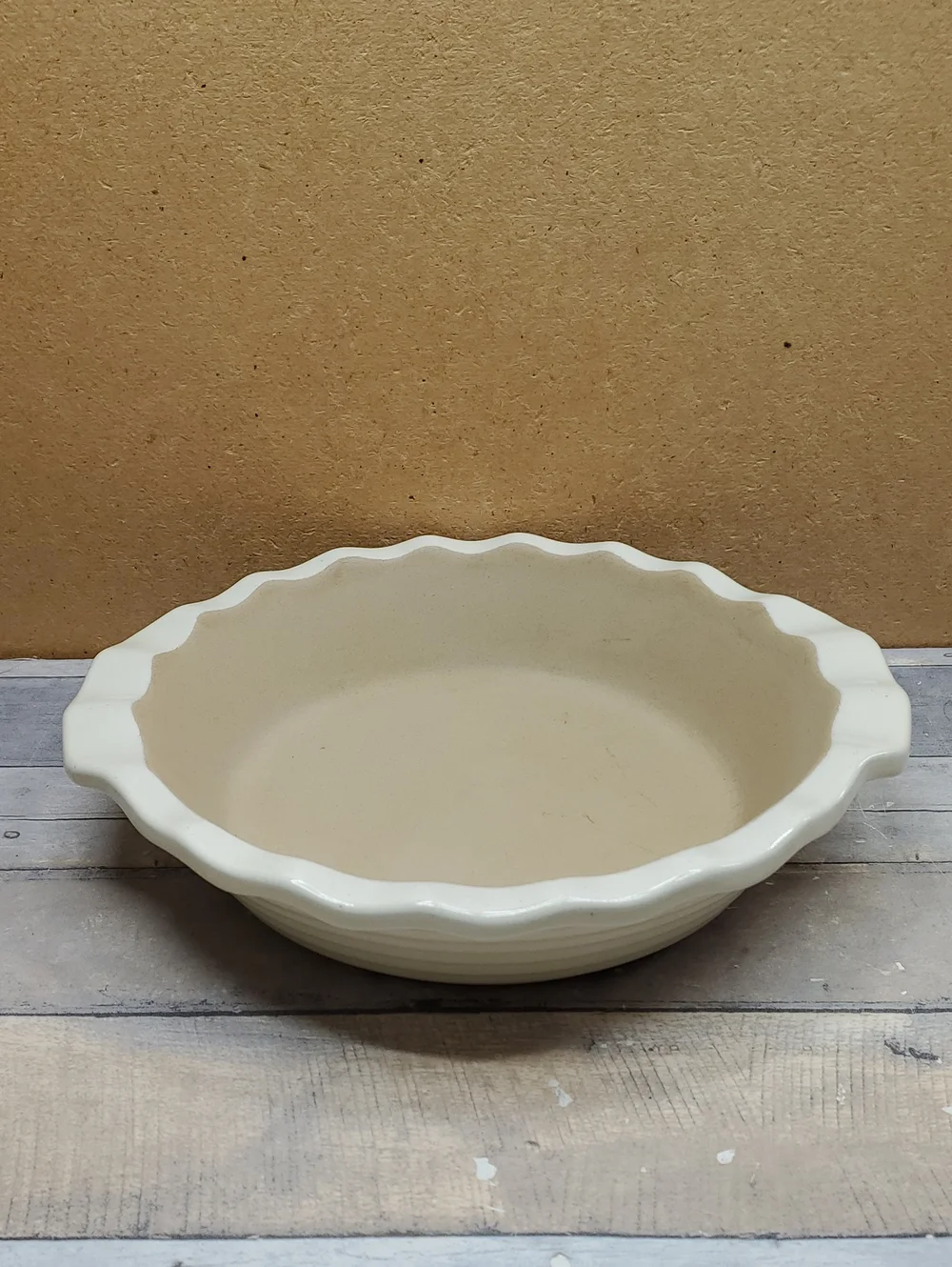 Pampered Chef Pie Plate Pan 9 Inch Fluted Deep Dish Stoneware 1000
